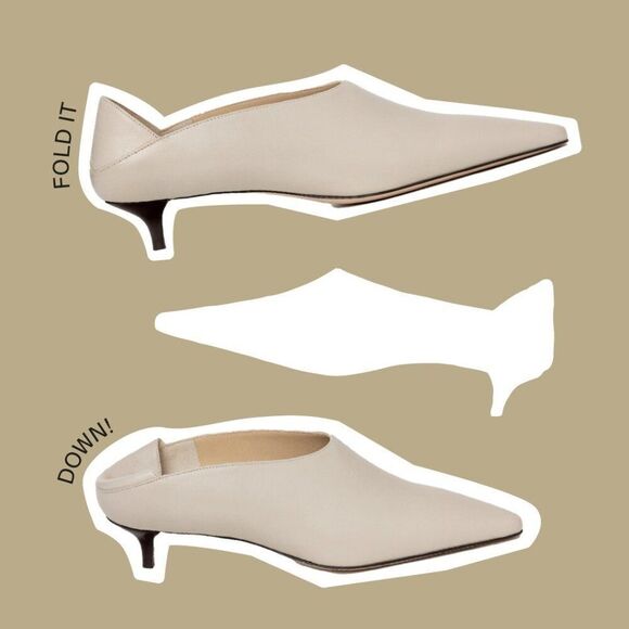 Practical Magic Black Leather Heels with Crystals - Picture 10 of 14